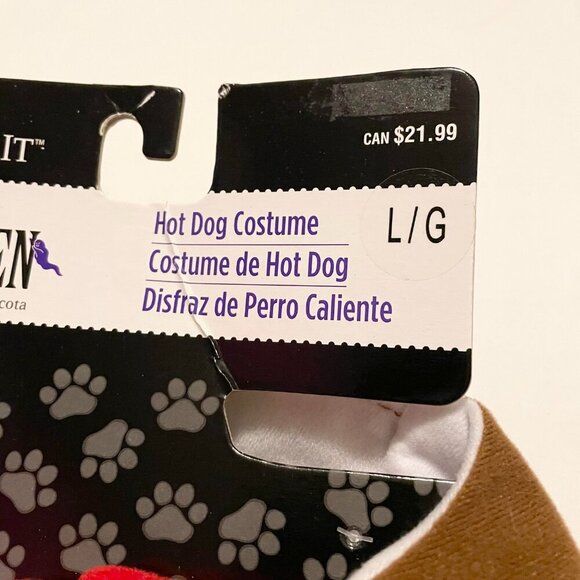 Size Large Celebrate Hot Dog Hotdog Food Halloween Costume for Pet Halloween - Picture 3 of 14